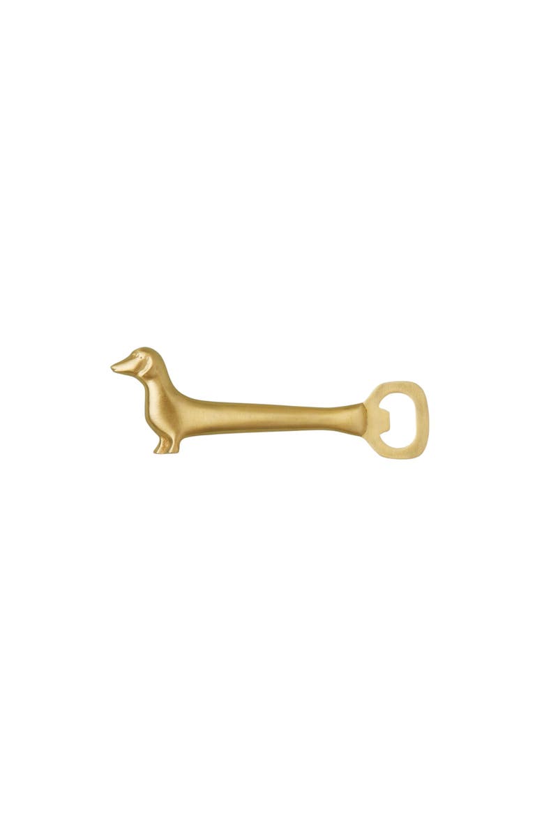 Gold Whimsical Bottle Opener, Dog, Main, color, Gold