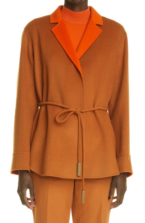 Lafayette 148 New York Lawson Reversob;e Wool & Cashmere Wrap Blazer In Brown