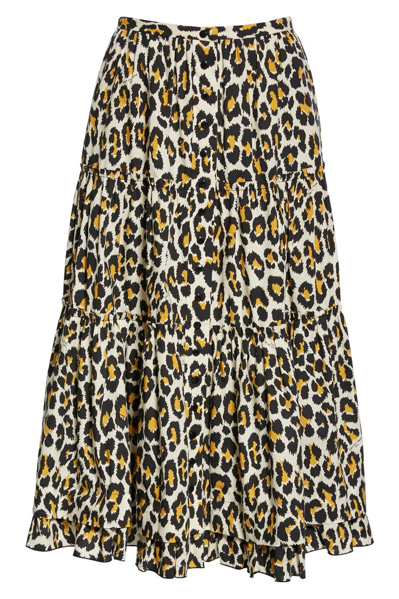 The Prairie Leopard Print Midi Skirt, Alternate, color, NATURAL MULTI