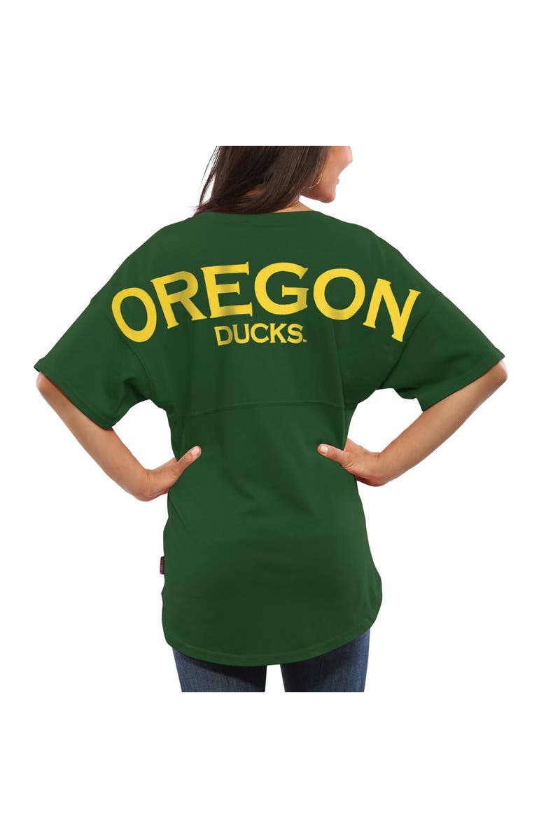 SPIRIT JERSEY Women's Green Oregon Ducks Spirit Jersey Oversized T-Shirt, Main, color, 