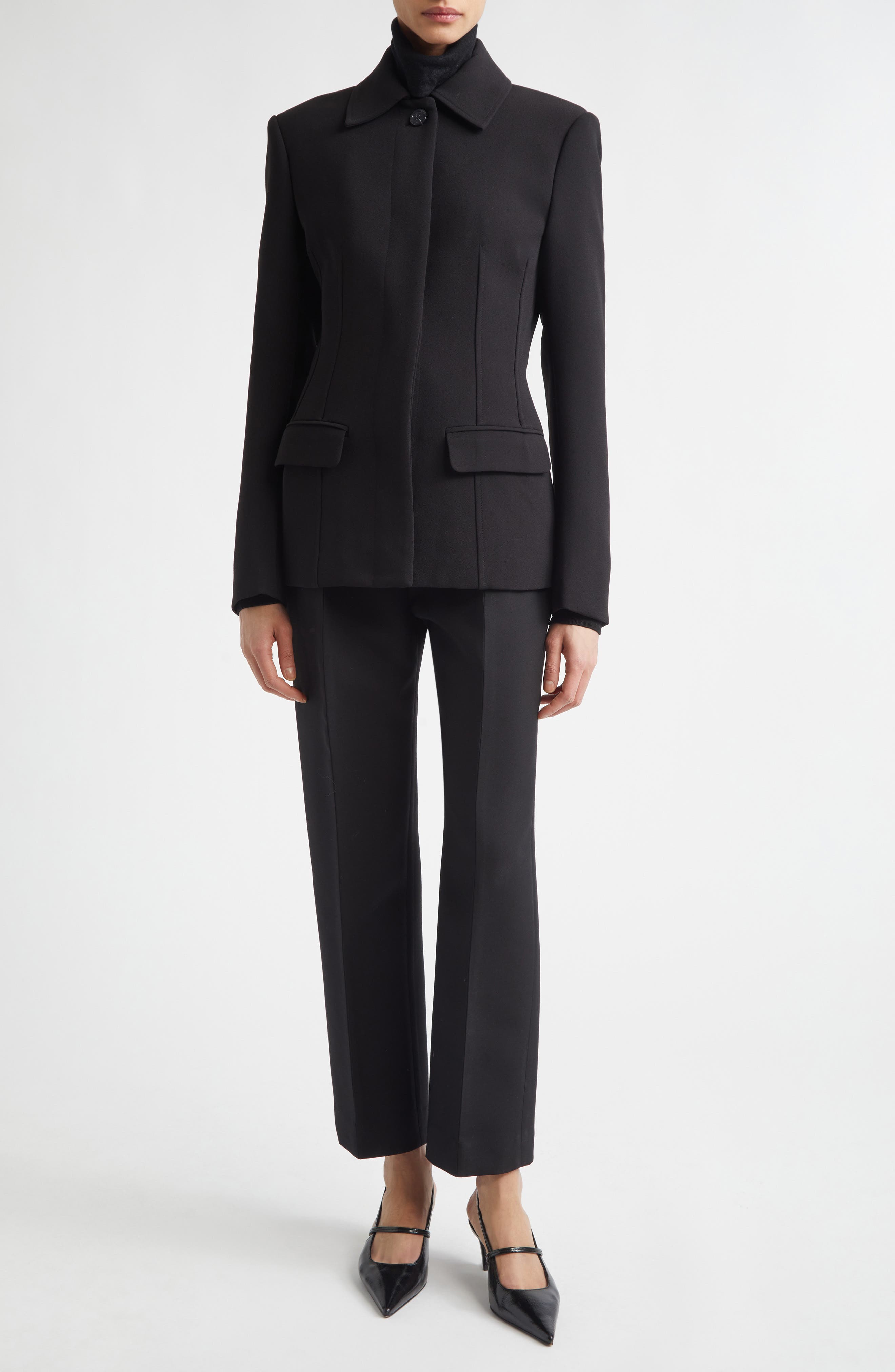 Slim Wool & Silk Evening Trousers - image 2
