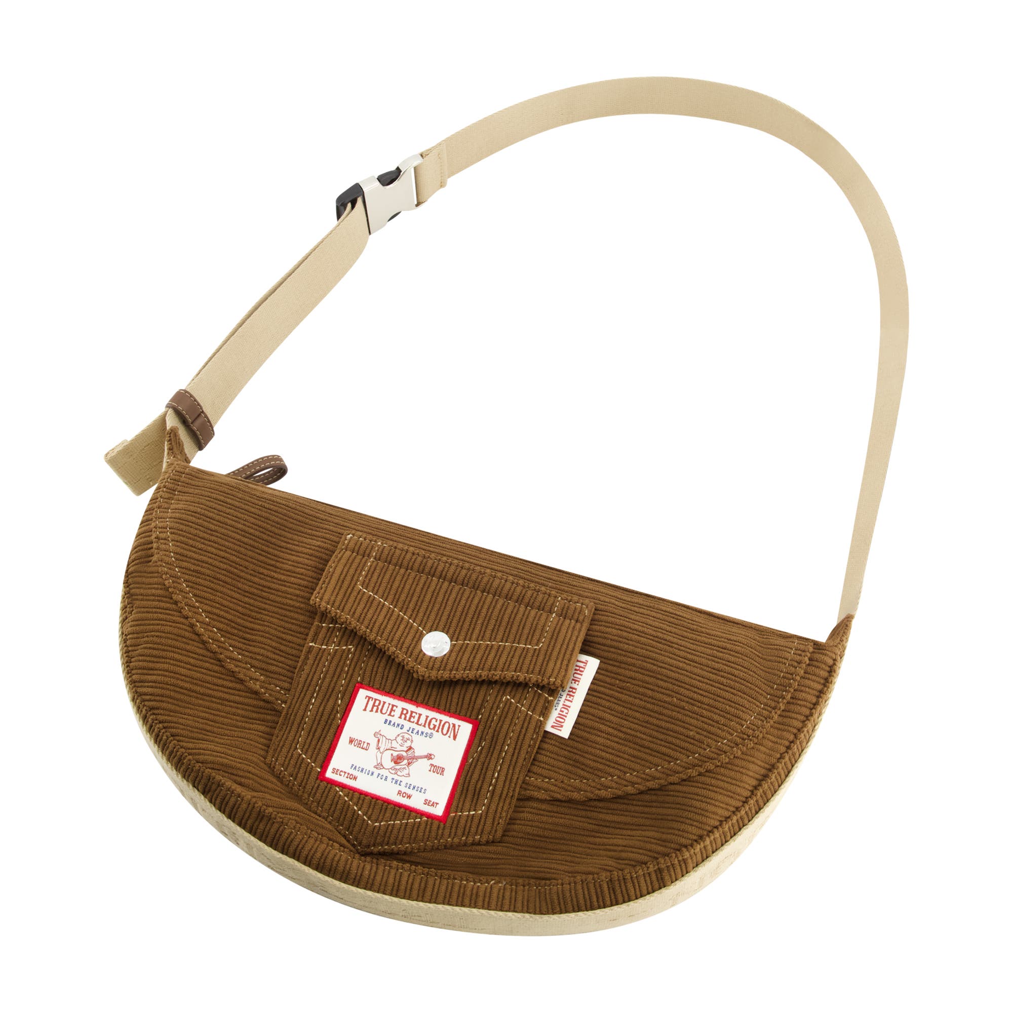 True Religion Corduroy Soft hobo, Alternate, color, Brown