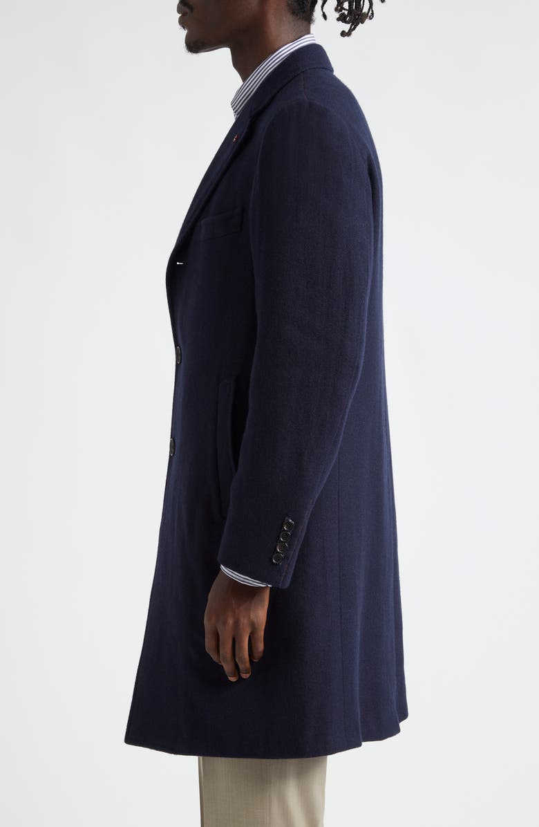 ISAIA Ross Double Face Cashmere Coat, Alternate, color, Dark Blue