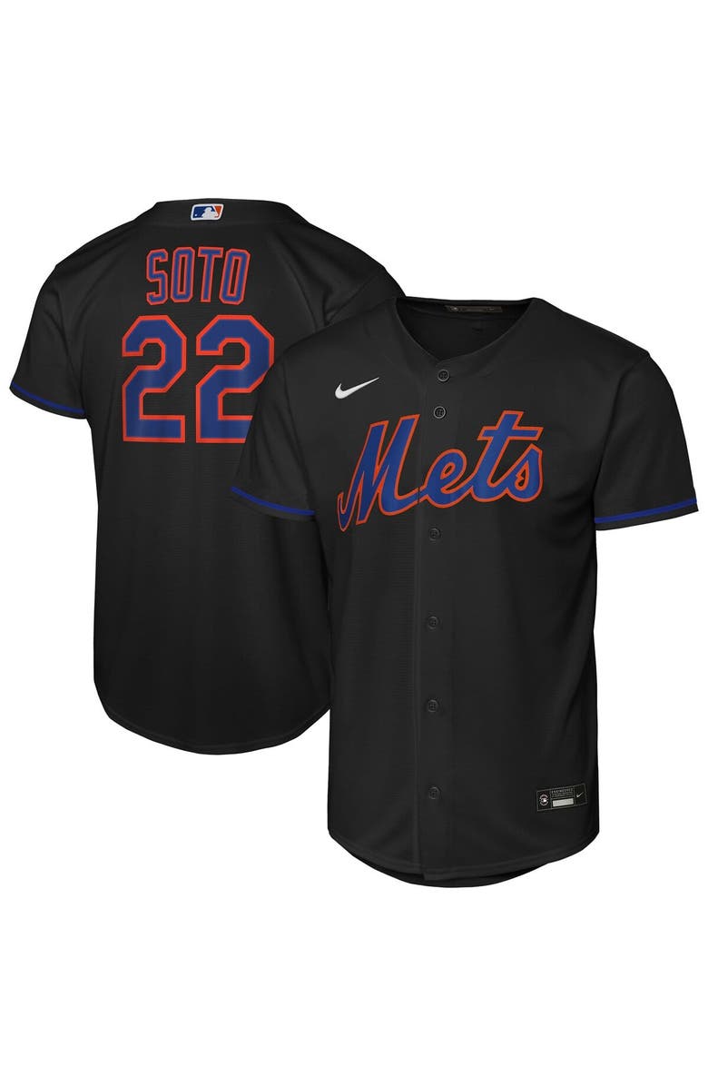 Nike Youth Nike Juan Soto Black New York Mets Alternate Replica Jersey, Main, color, Black