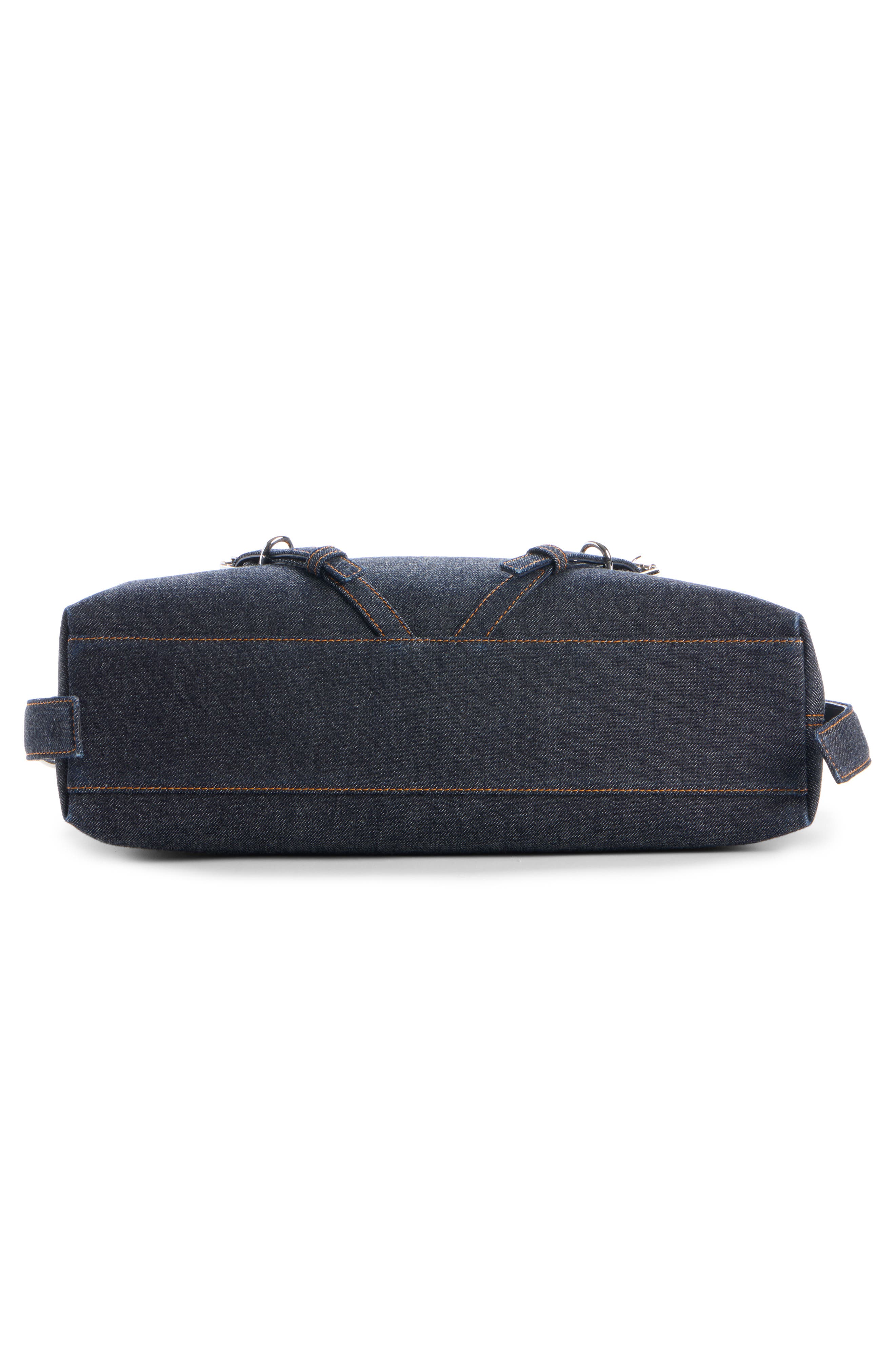 Givenchy Large Voyou Denim Shoulder Bag, Alternate, color, 415-Indigo Blue