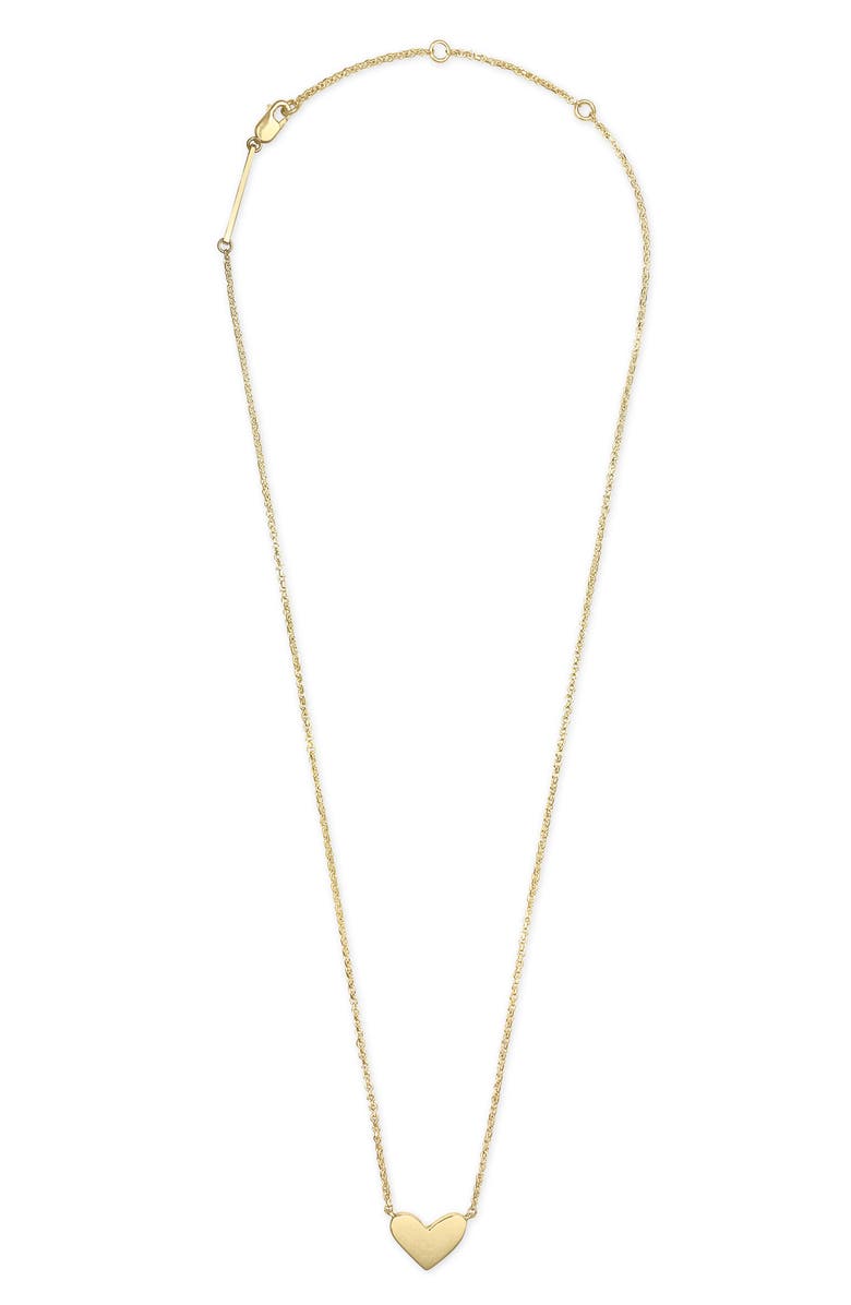 Kendra Scott Ari 18K Gold Vermeil Heart Pendant Necklace, Alternate, color, 