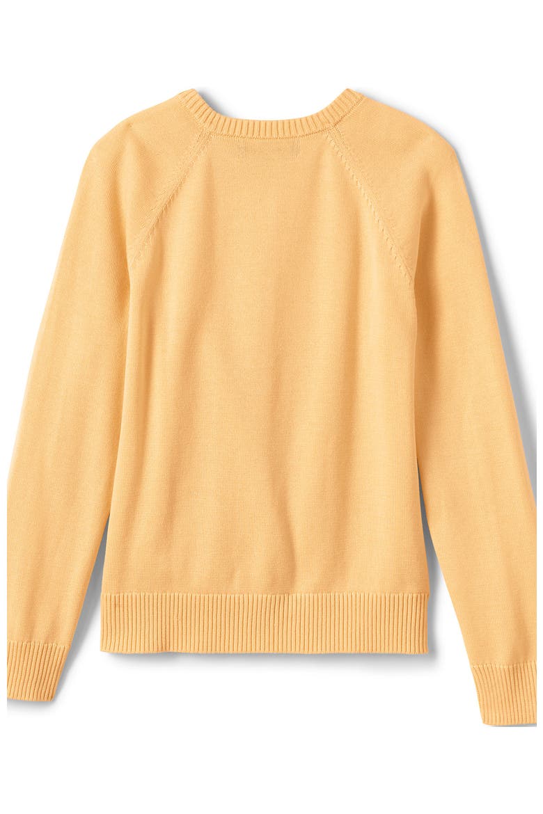 School Uniform Girls Cotton Modal Cardigan Sweater, Alternate, color, Maize