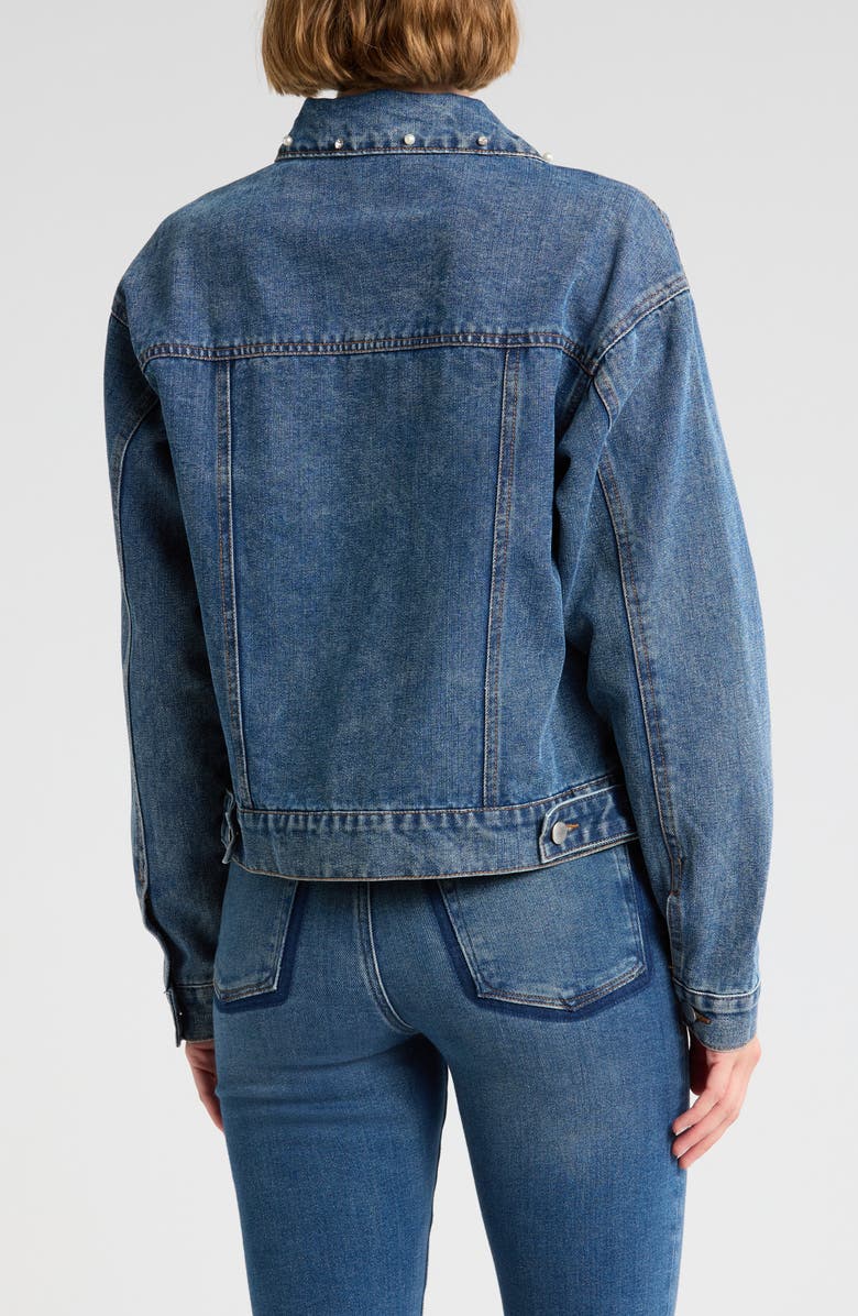 Vigoss Studded Denim Trucker Jacket, Alternate, color, 