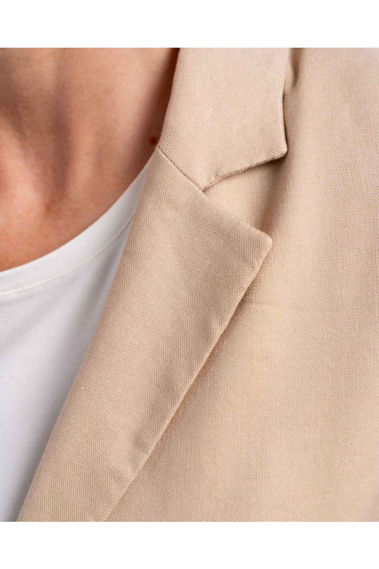 Iona Linen Blazer, Alternate, color, Safari