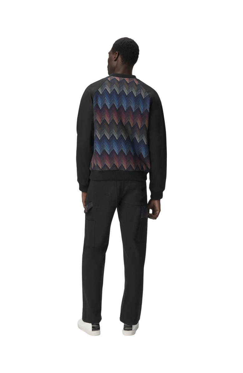 Missoni Cotton-blend Bomber Jacket With Zigzag Knit Insert, Alternate, color,