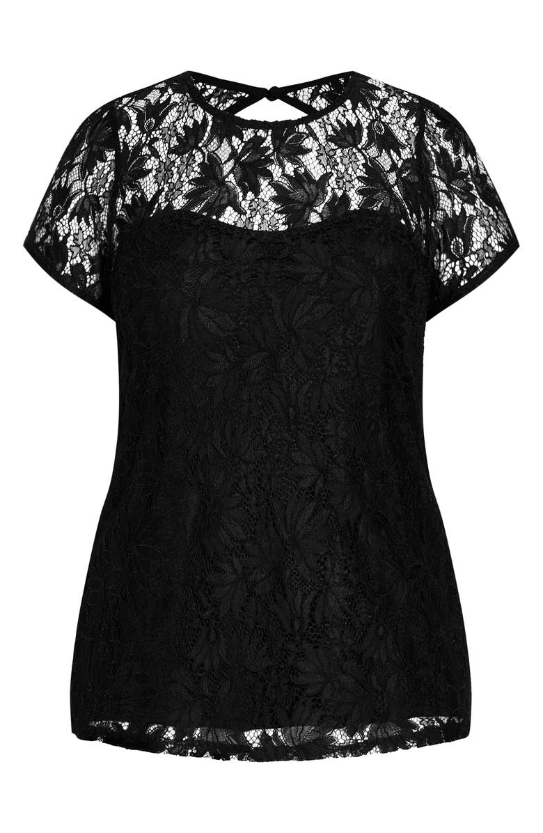 City Chic Nevaeh Lace Top, Alternate, color, 