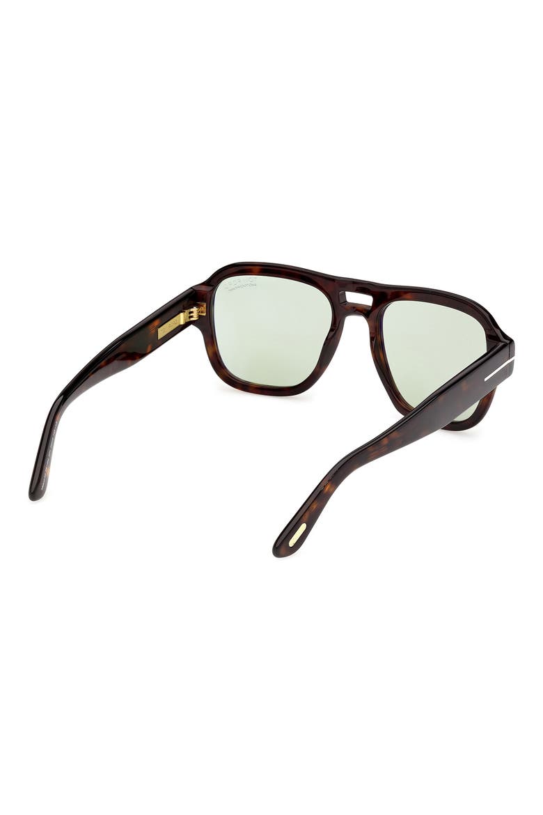 Mason-02 54mm Photochromic Square Navigator Sunglasses, Alternate, color, DARK HAVANA ROSE GOLD/ GREEN