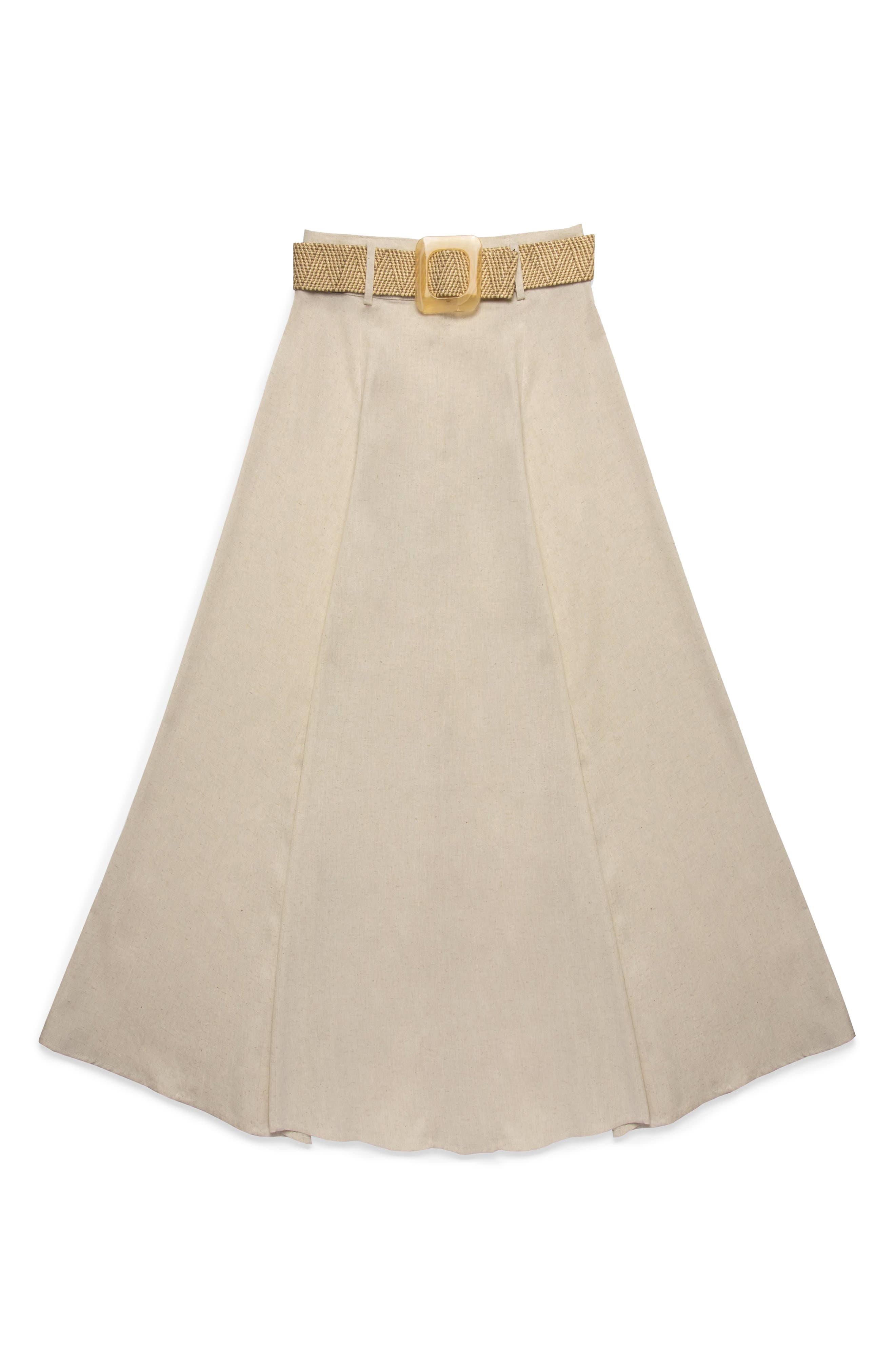 Belted Clouet Linen Blend Maxi Skirt - image 4