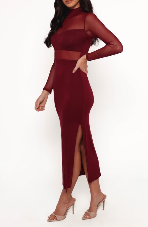 Petal And Pup Petal & Pup Farrow Long Sleeve Midi Dress In Red