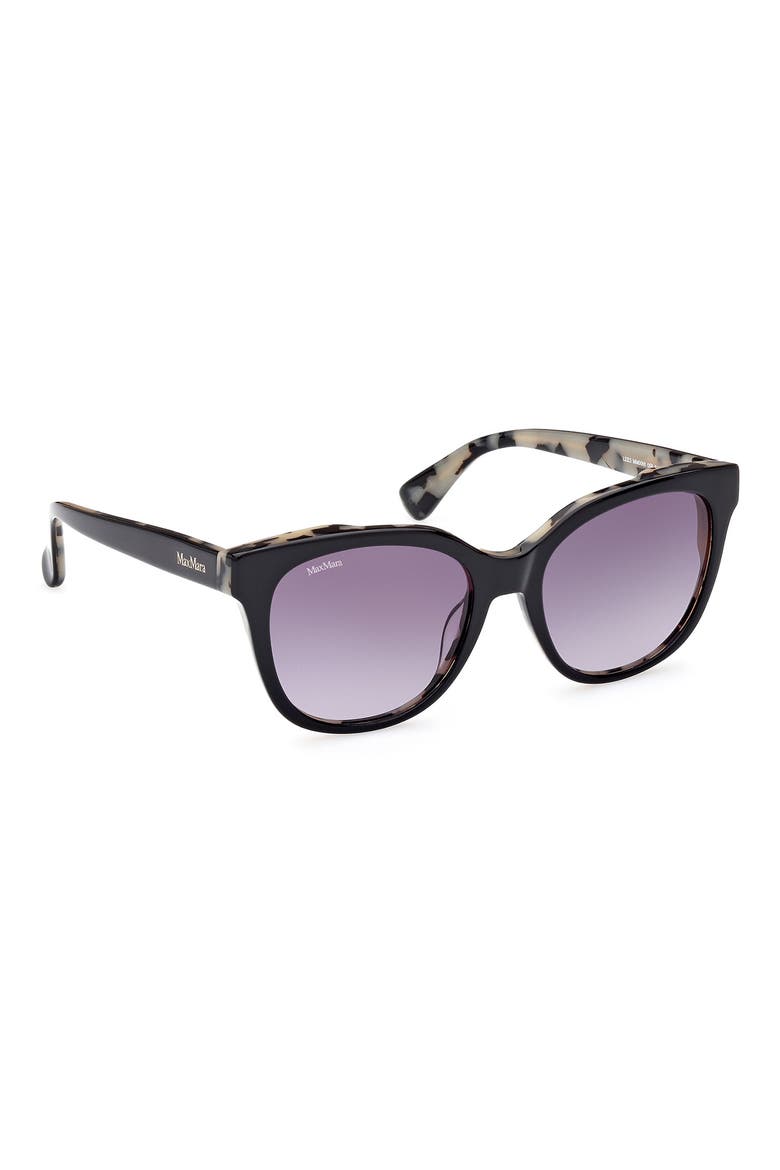 54mm Gradient Geometric Sunglasses, Alternate, color, BLACK/ OTHER / GRADIENT SMOKE
