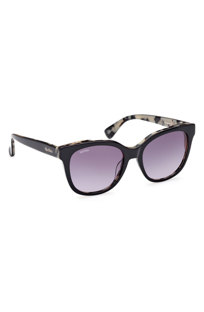 Max Mara 54mm Gradient Geometric Sunglasses, Alternate, color, Black/ Other / Gradient Smoke