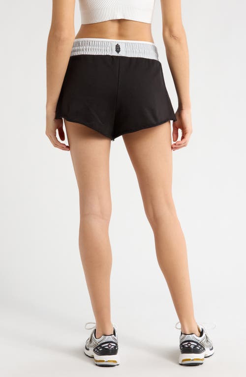 Free People Fp Movement Dream Big Cotton Blend Shorts In Black Combo