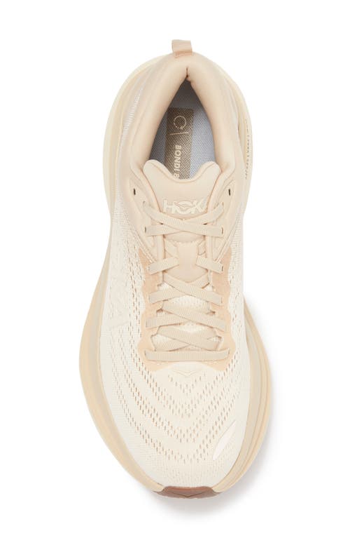 Hoka One One M Bondi 8 Man Sneakers Beige Size 9 Textile Fibers In Animal Print