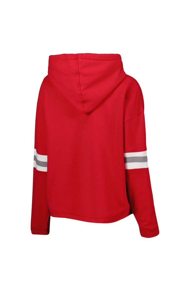 PRESSBOX Women's Pressbox Crimson Alabama Crimson Tide Super Pennant Pullover Hoodie, Alternate, color,