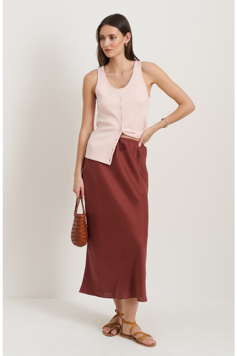 Louisa Cotton & Cashmere Vest, Alternate, color, WHISPER PINK