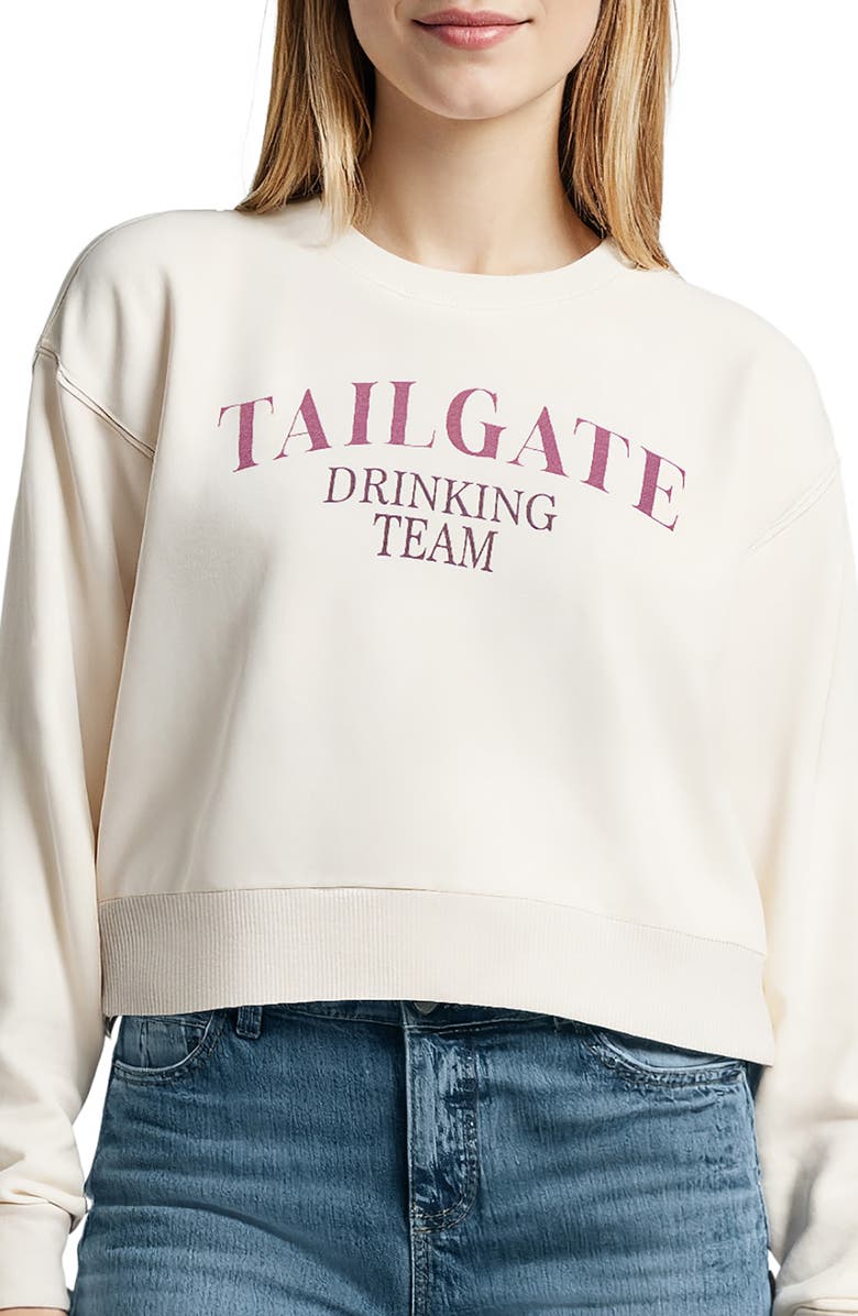 Wildfox Elyse Drinking Game Sweatshirt, Alternate, color, Eggnog