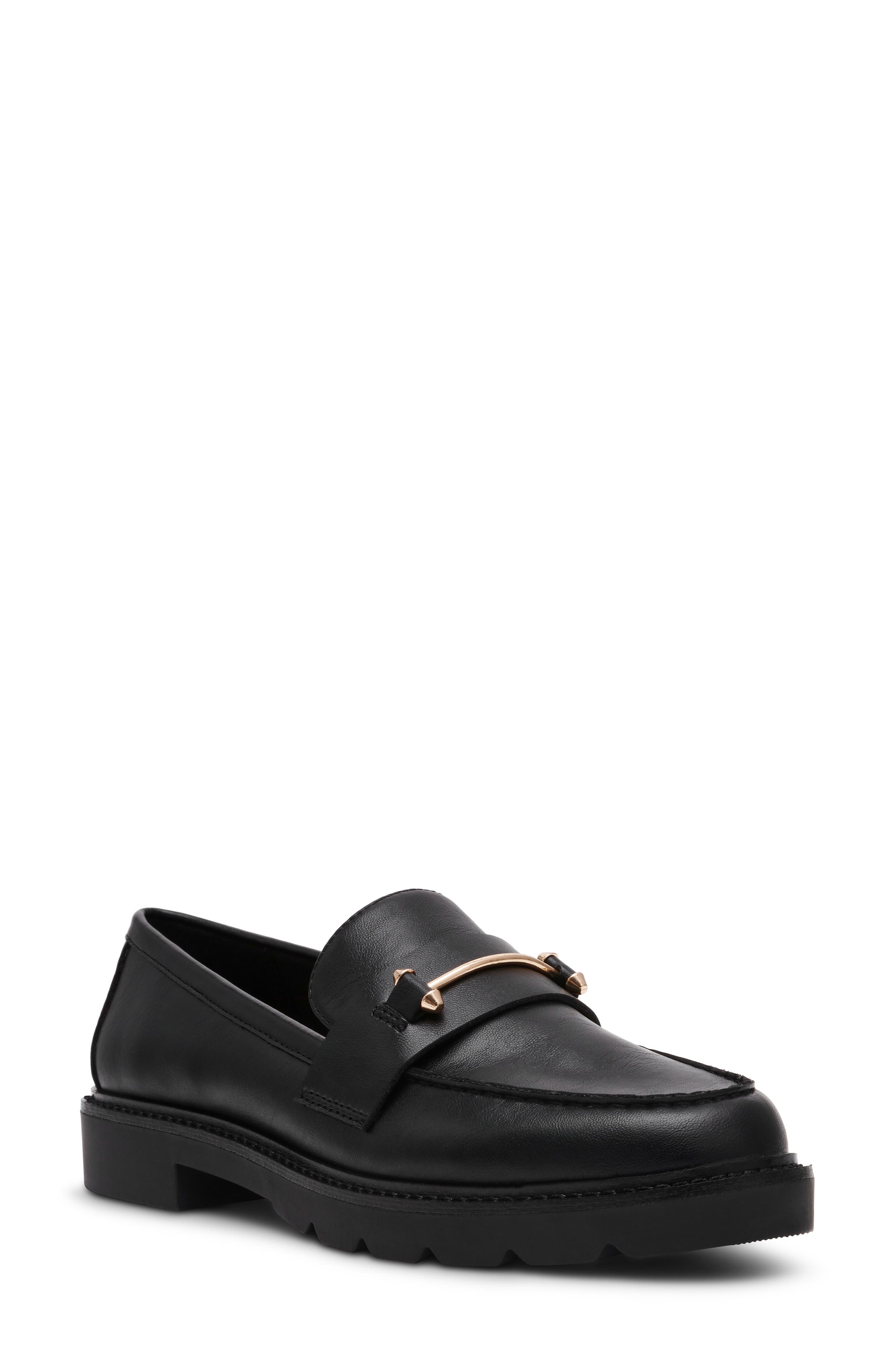 Anne Klein Emme Bit Loafer, Main, color, Black Smooth