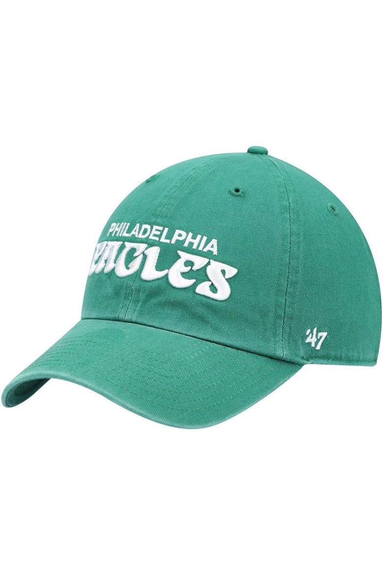 Men's '47 Kelly Green Philadelphia Eagles Clean Up Script Adjustable Hat, Main, color, Kelly Green