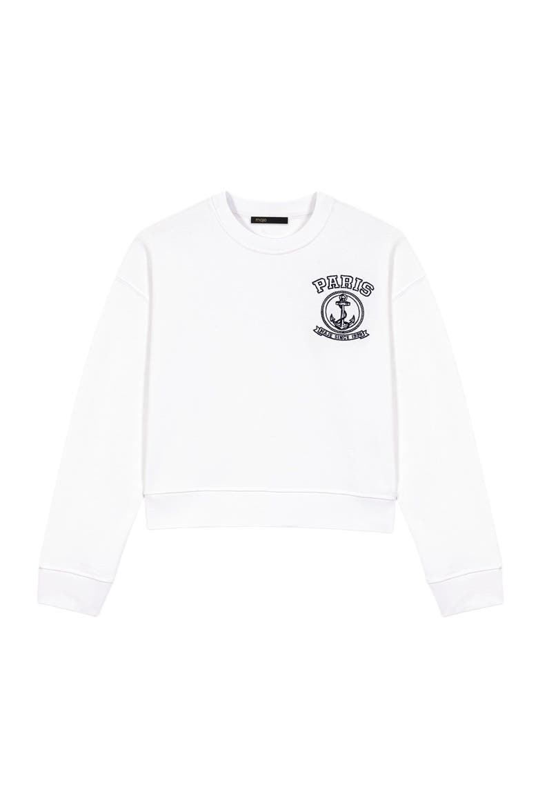 Sailor print sweatshirt, Alternate, color, White