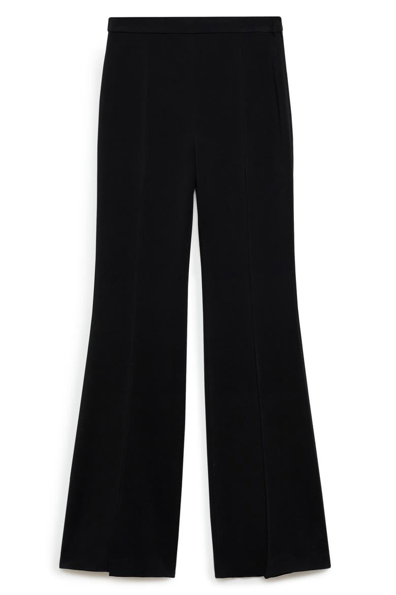 High Waist Flare Pants, Main, color, BLACK