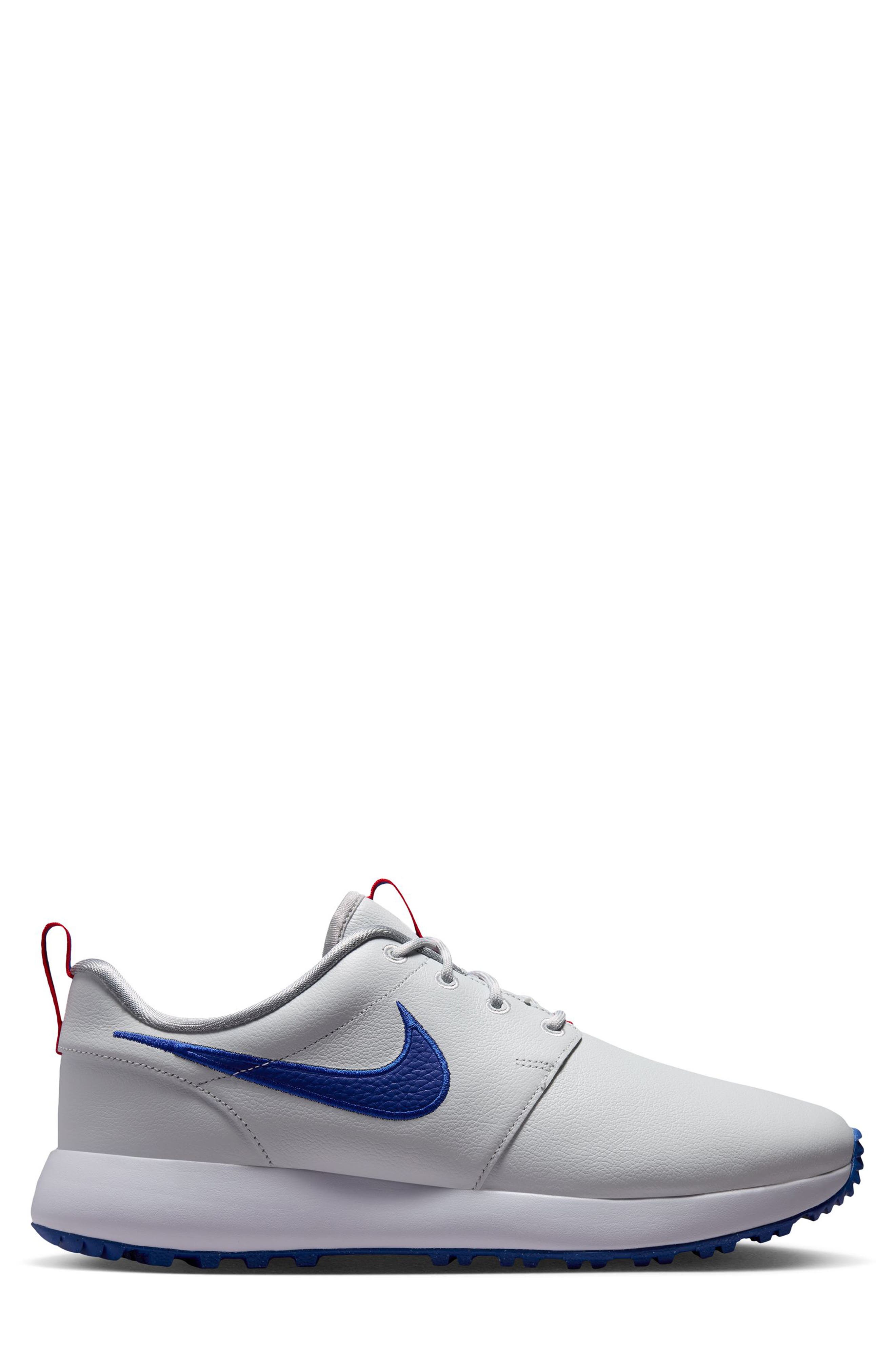 Roshe G Premium Golf Shoe, Alternate, color, OFF WHITE/ OLD ROYAL