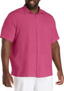 Harbor Bay by DXL Microfiber Comfort Grid Sport Shirt
