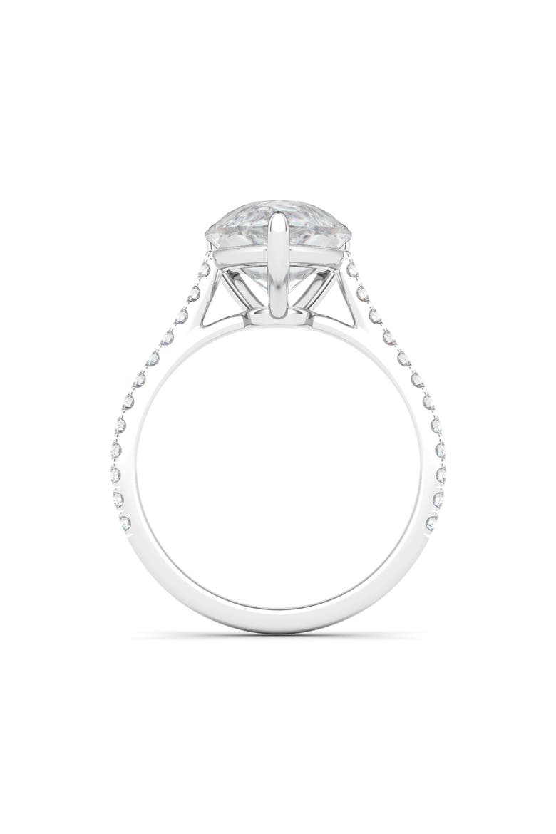 Pear Cut Pavé Lab Grown Diamond Ring, Alternate, color, 2.00 CTW 18K WHITE GOLD
