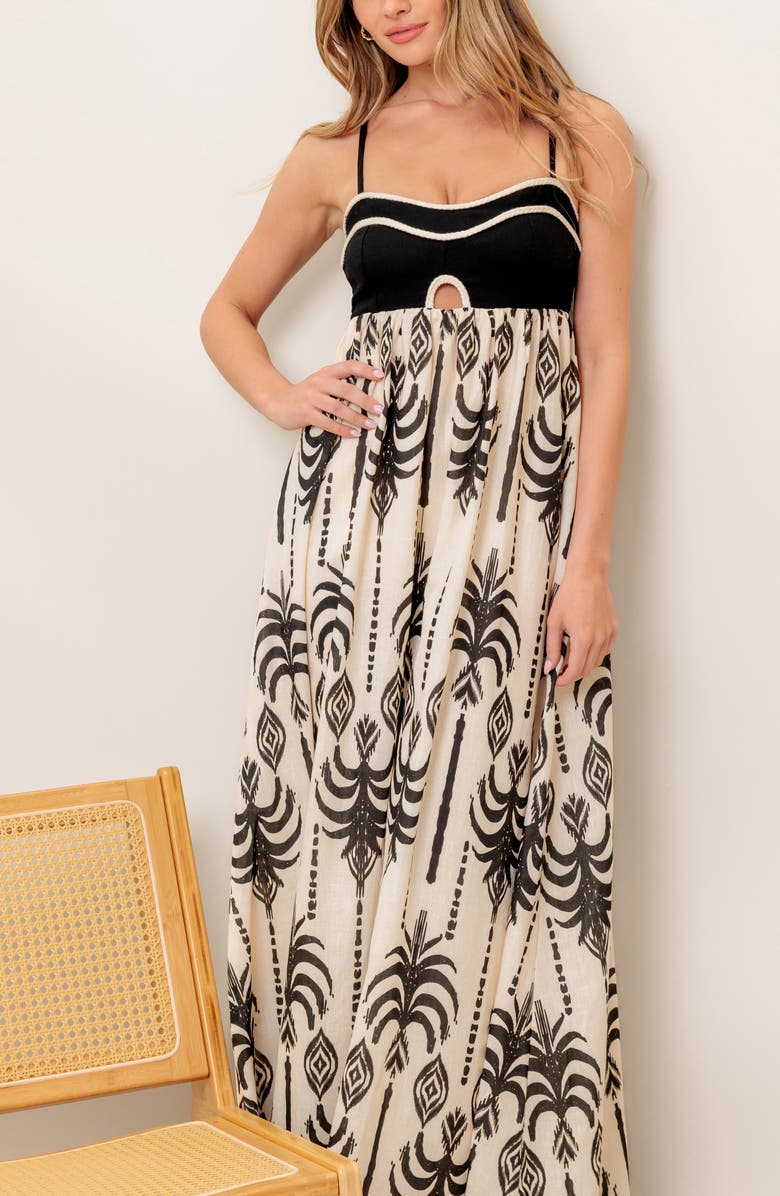 Braided Trim Maxi Dress