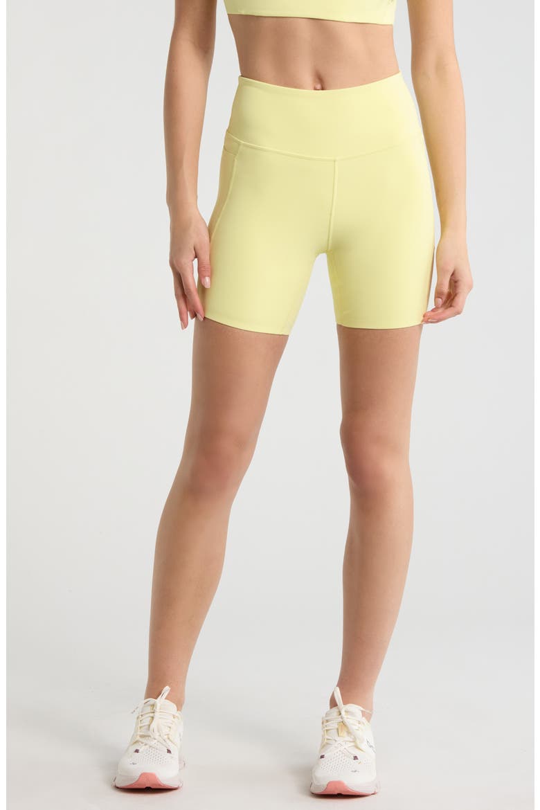 Revive Pocket Bike Shorts, Main, color, LEMON LIME