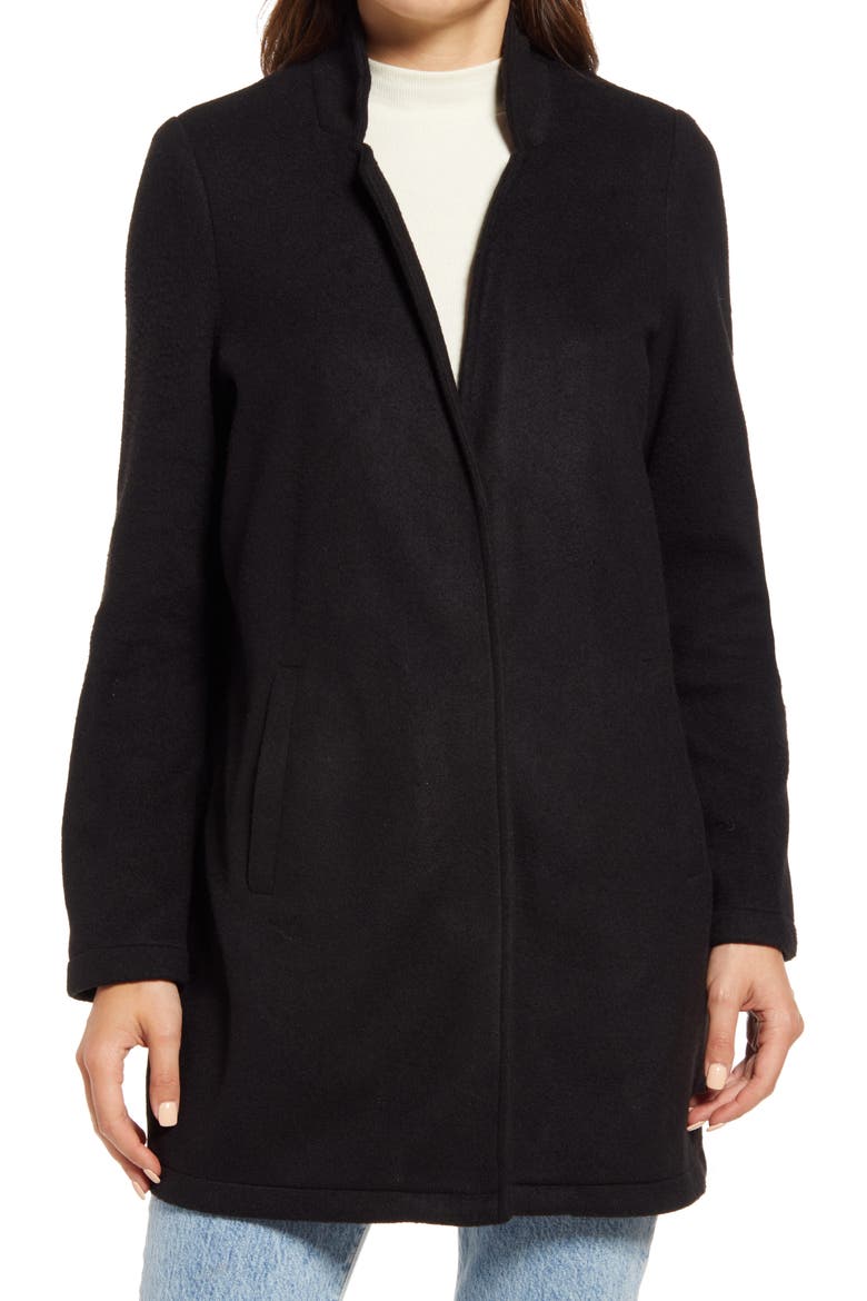 Katrine Brushed Jacket, Alternate, color, BLACK