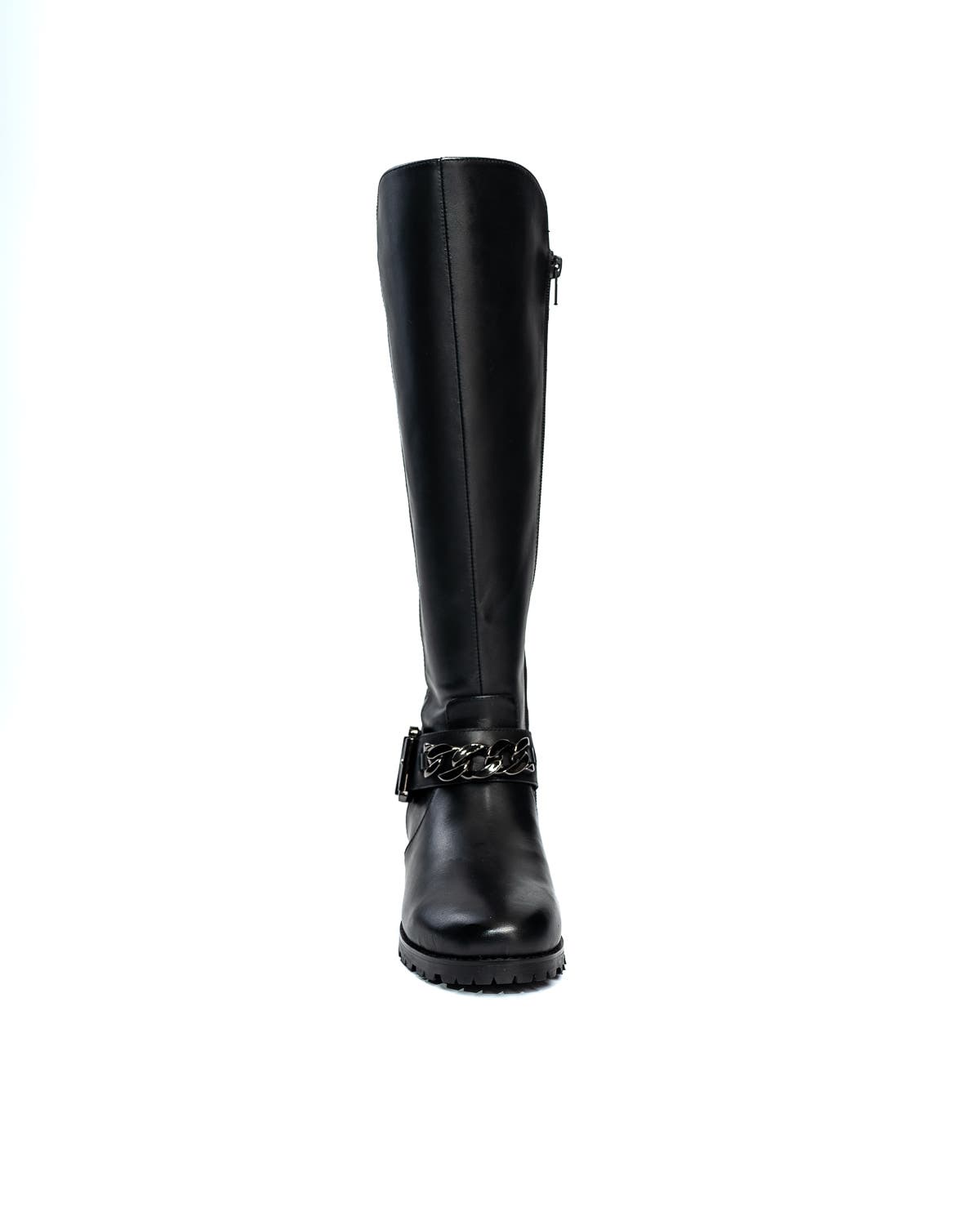 Allegra James Libby Leather Tall Moto Boot, Alternate, color, 