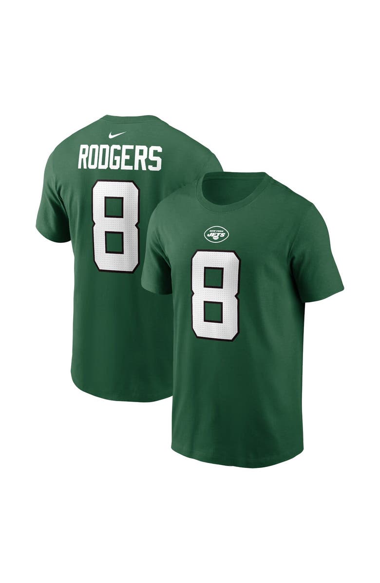 Nike Men's Nike Aaron Rodgers Green New York Jets Player Name & Number T-Shirt, Main, color, 
