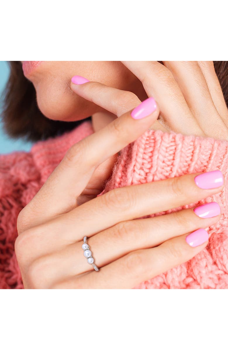 DELMAR Cultured Freshwater Pearl & Diamond Ring - 0.06ct., Alternate, color,