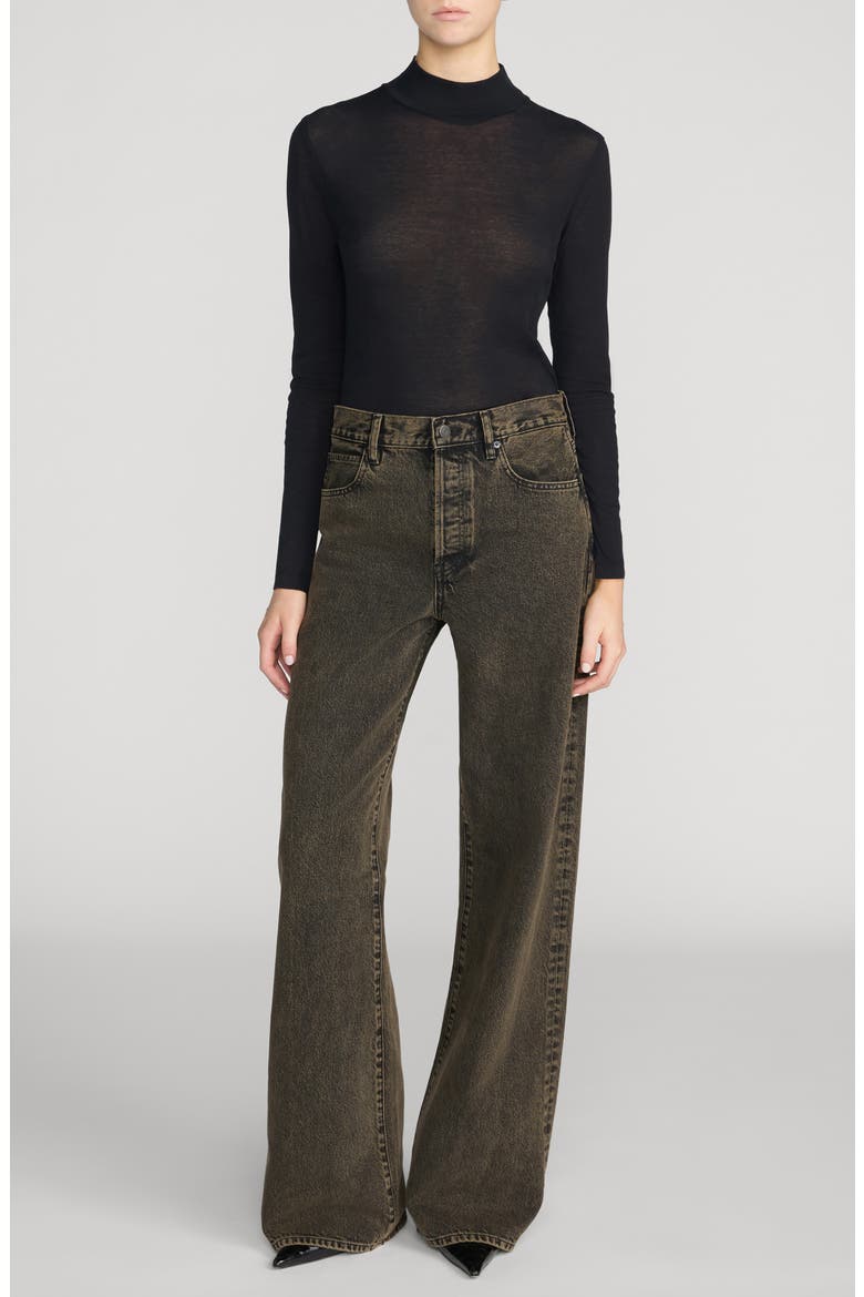 The Shadow Turtleneck Top, Alternate, color, BLACK