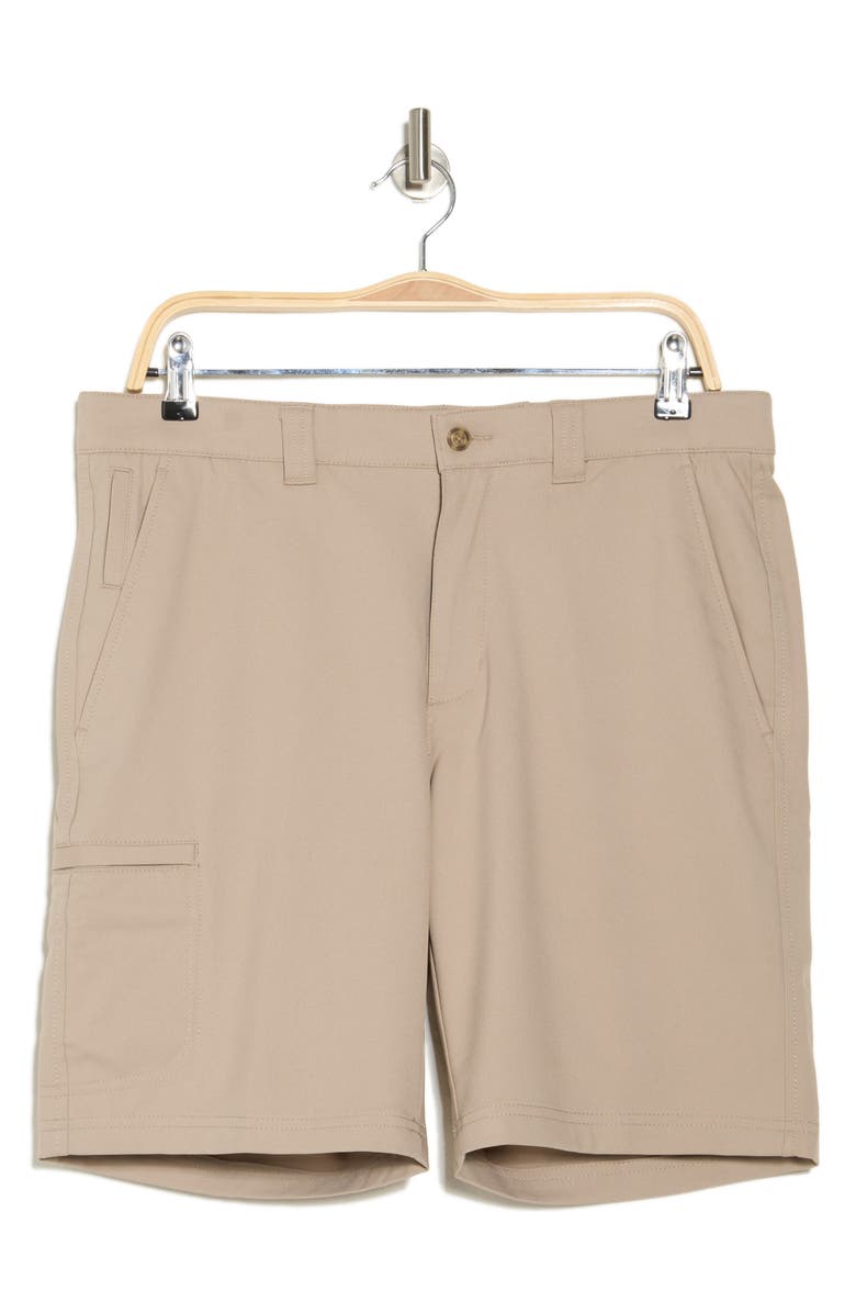 PGA TOUR Flat Front Stretch Cargo Golf Shorts, Alternate, color, Chinchilla