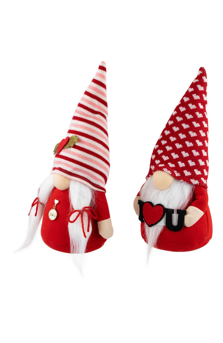Northlight Plush "I Heart U" Valentine's Day Gnomes  -12" - Set of 2, Alternate, color, Red
