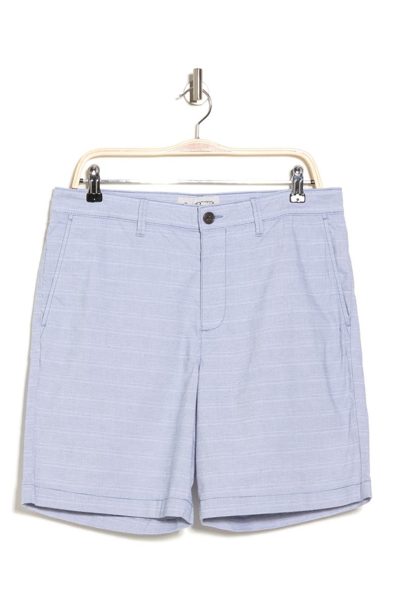 Slim Feeder Stripe Shorts, Alternate, color, BERING SEA