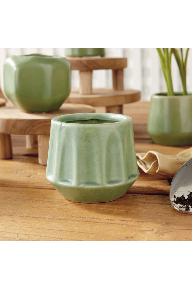 DEZIE MINI POTS Set of 6, Alternate, color, Green