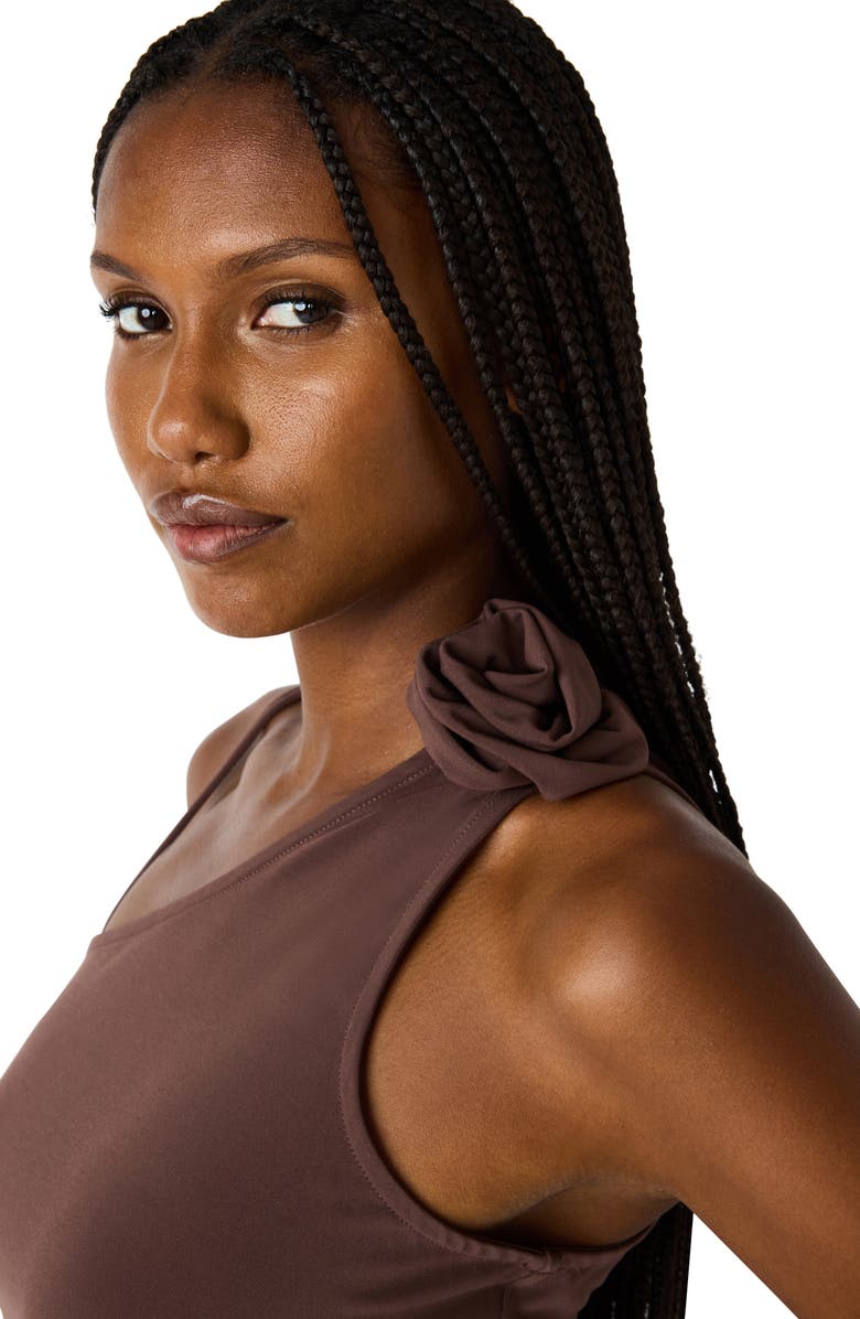 Steve Madden Hadleigh Asymmetric Ruched Tank, Alternate, color,