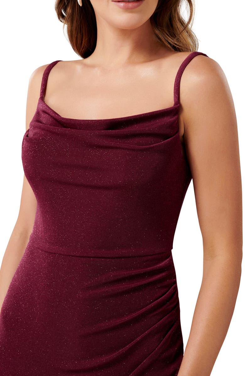 Ever New Jolene Glitter Cowl Neck Midi Dress, Alternate, color,