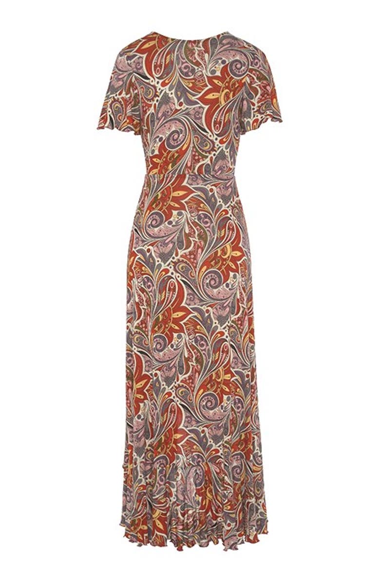 LASCANA Women's Printed Side Slit Maxi Dress, Alternate, color, Multi