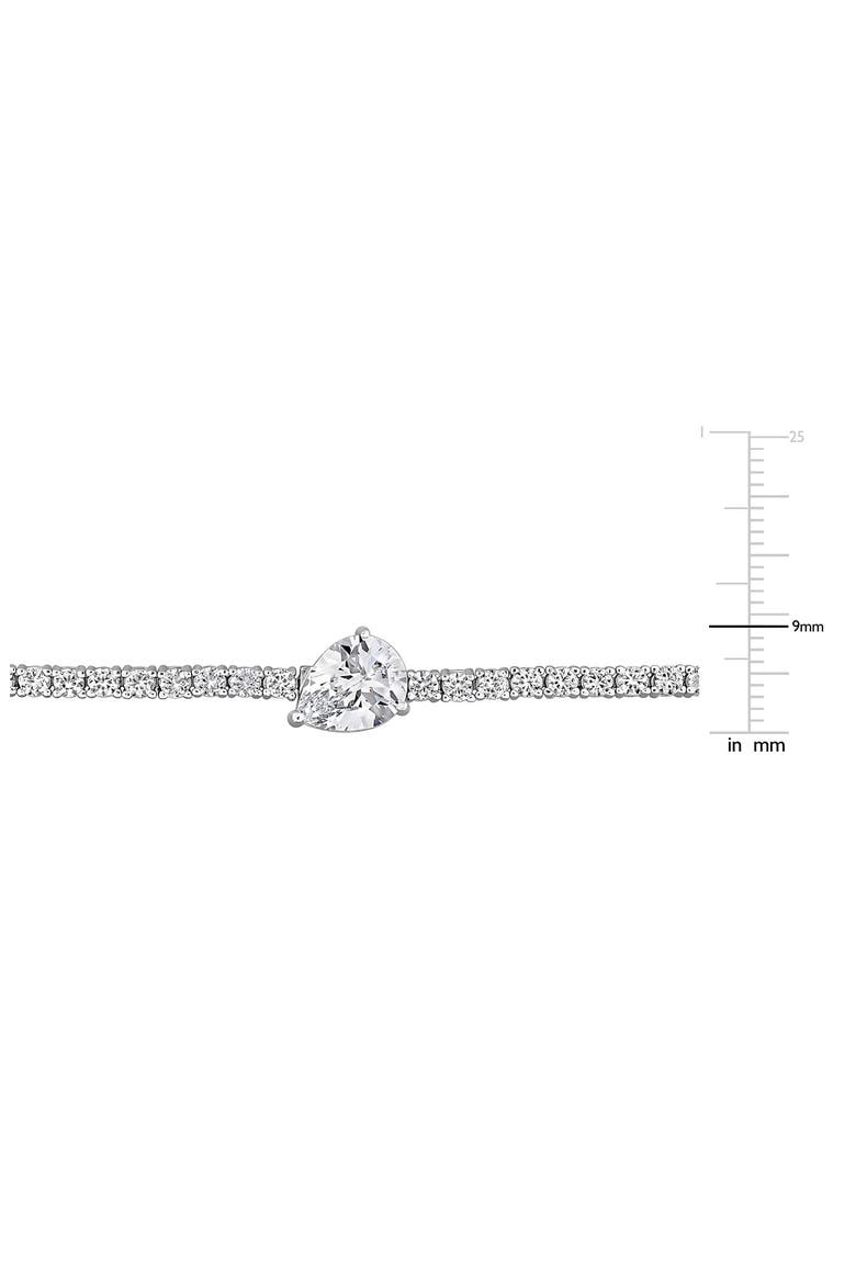 Lab-Grown White Sapphire Tennis Bracelet, Alternate, color, WHITE