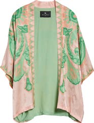Etro Floral Paisley Print Open Front Jacket