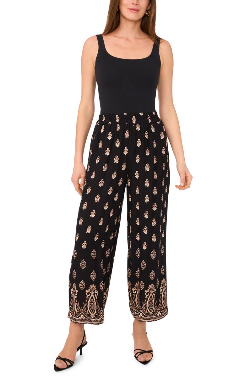 Vince Camuto Elastic Waist Wide Leg Pants, Alternate, color, 