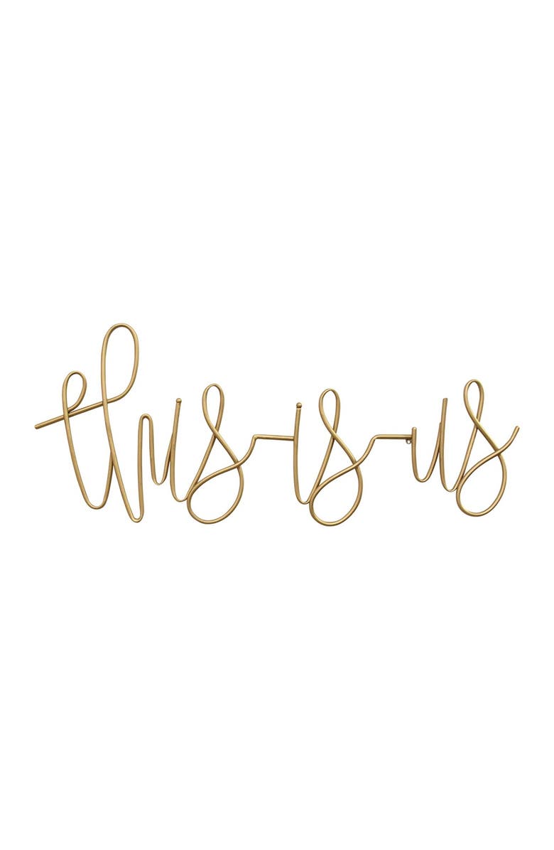 STRATTON HOME DECOR This Is Us Metal Script Wall Art, Main, color,